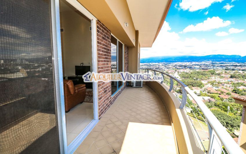Apartamento amueblado con full vista en San Rafael Escazú