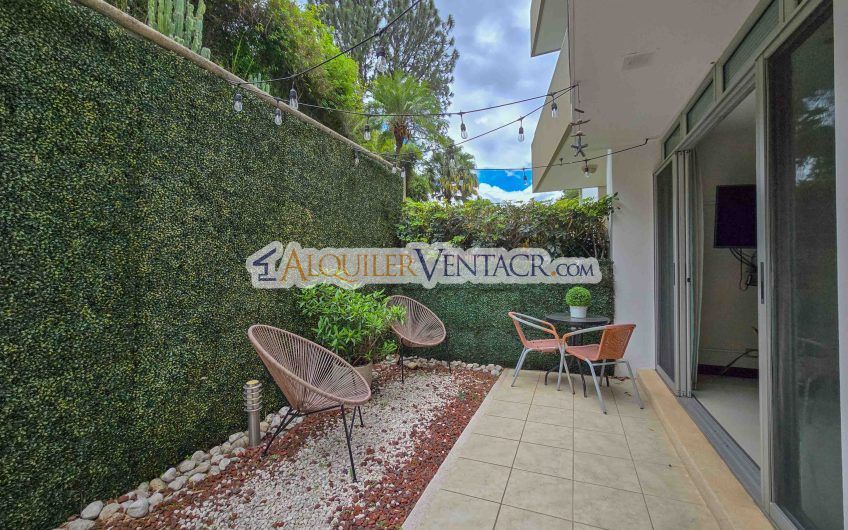 Apartamento amueblado con jardín en Guachipelín Escazú