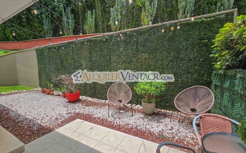 Apartamento amueblado con jardín en Guachipelín Escazú