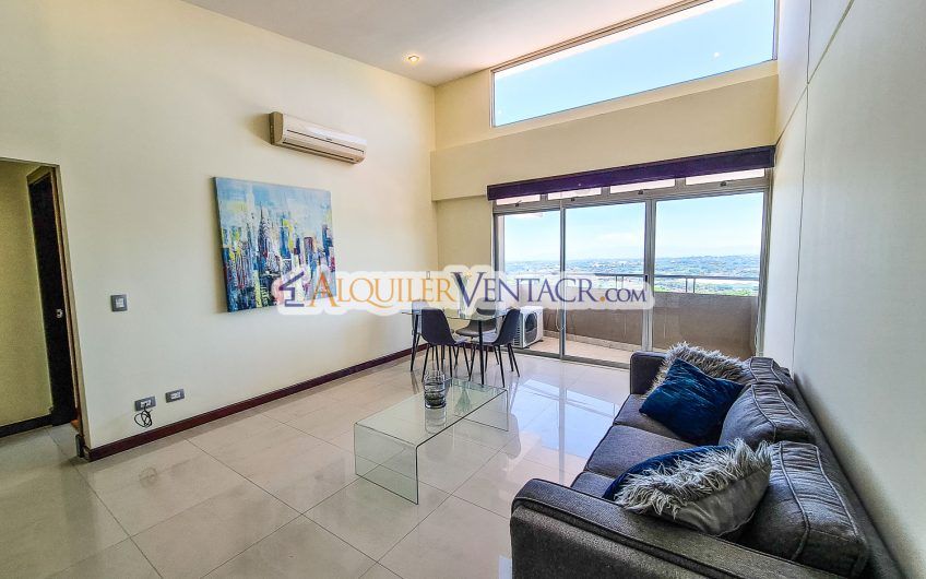 Penthouse amueblado de 2 habit. con vista en Guachipelín Escazú