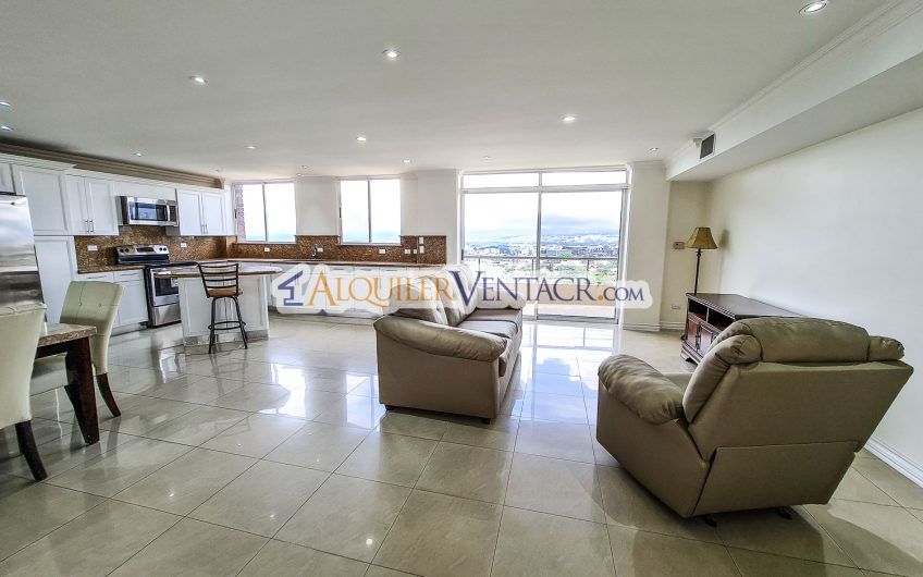 Apartamento amueblado de 3 habit. con vista en San Rafael Escazú