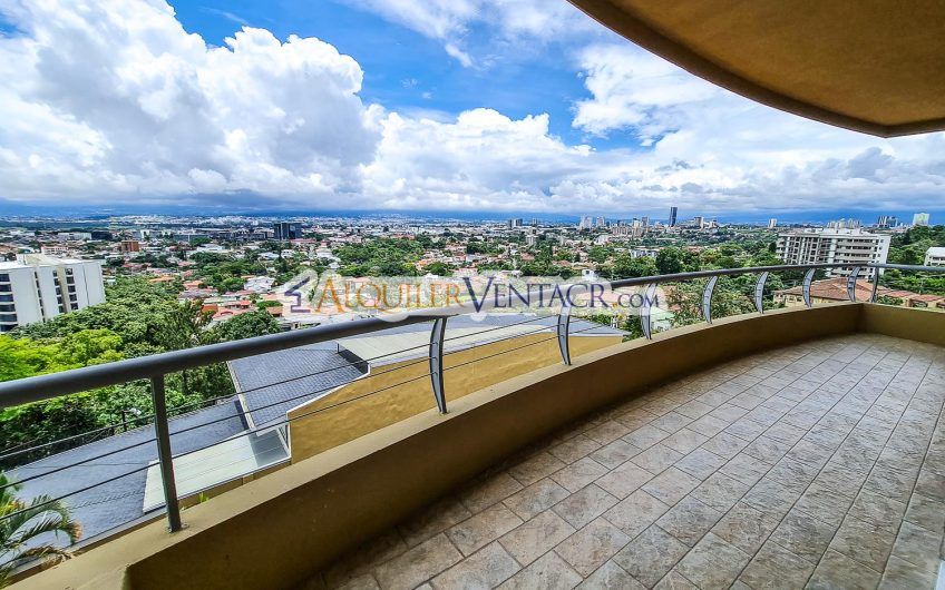 Apartamento amueblado de 3 habit. con vista en San Rafael Escazú