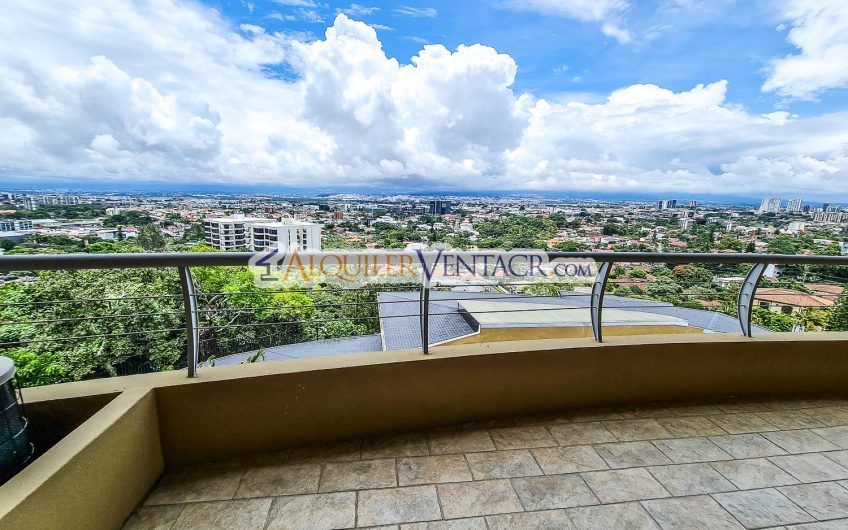 Apartamento amueblado de 3 habit. con vista en San Rafael Escazú