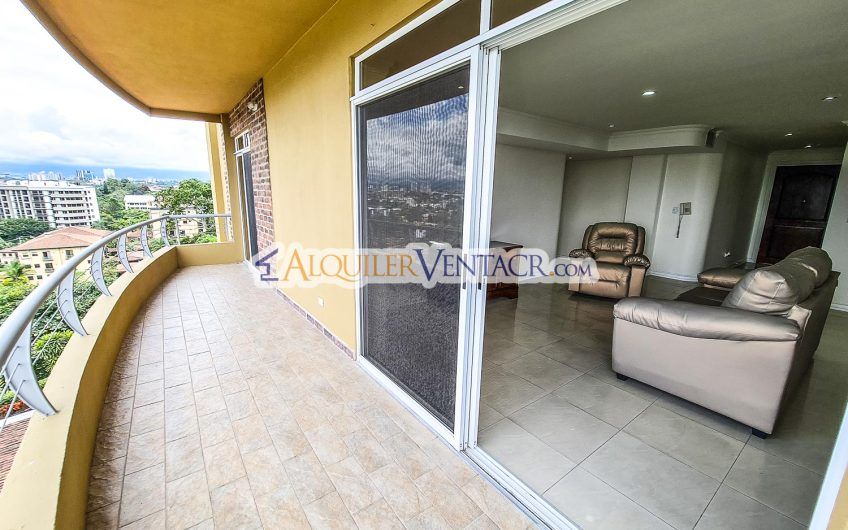 Apartamento amueblado de 3 habit. con vista en San Rafael Escazú