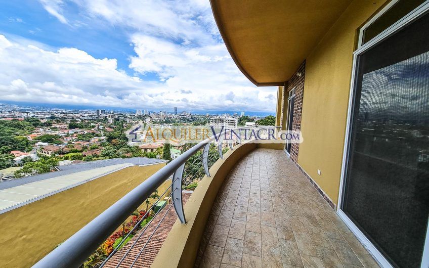 Apartamento amueblado de 3 habit. con vista en San Rafael Escazú