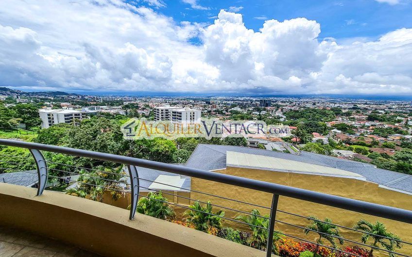 Apartamento amueblado de 3 habit. con vista en San Rafael Escazú