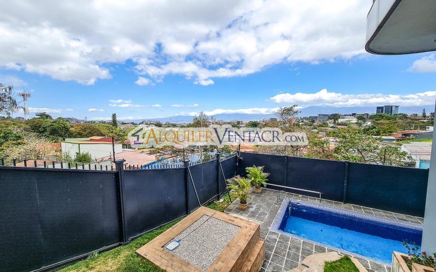 Penthouse de 170 m2 con vista y línea blanca en San Rafael Escazú