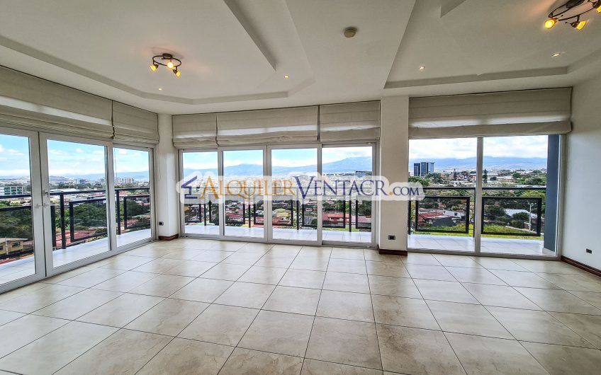 Penthouse de 170 m2 con vista y línea blanca en San Rafael Escazú