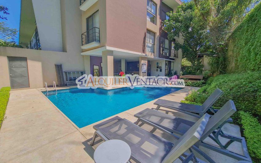 Lujoso apartamento con línea blanca y vista en Brasil de Santa Ana