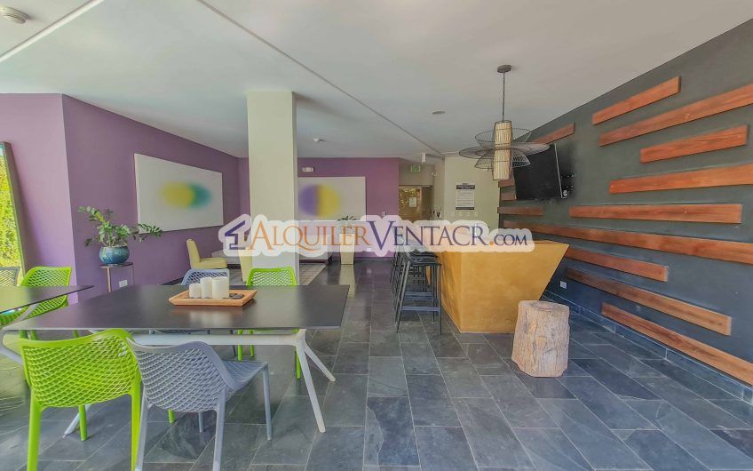 Lujoso apartamento con línea blanca y vista en Brasil de Santa Ana