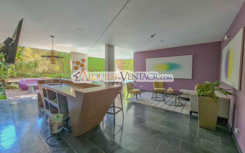 Lujoso apartamento con línea blanca y vista en Brasil de Santa Ana