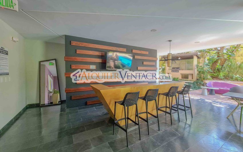 Lujoso apartamento con línea blanca y vista en Brasil de Santa Ana