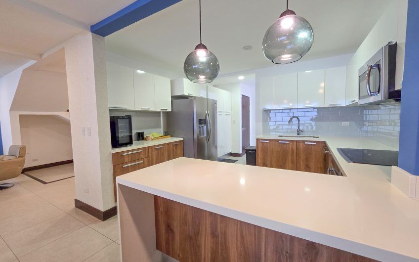 Condo amueblado de 320 m2 con jardín en Jaboncillos Escazú